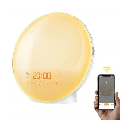 2nd Generation Smart Wake-up Light with voice and app control, simulating sunrise for a natural wake-up