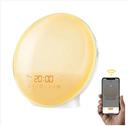 2nd Generation Smart Wake-up Light with voice and app control, simulating sunrise for a natural wake-up