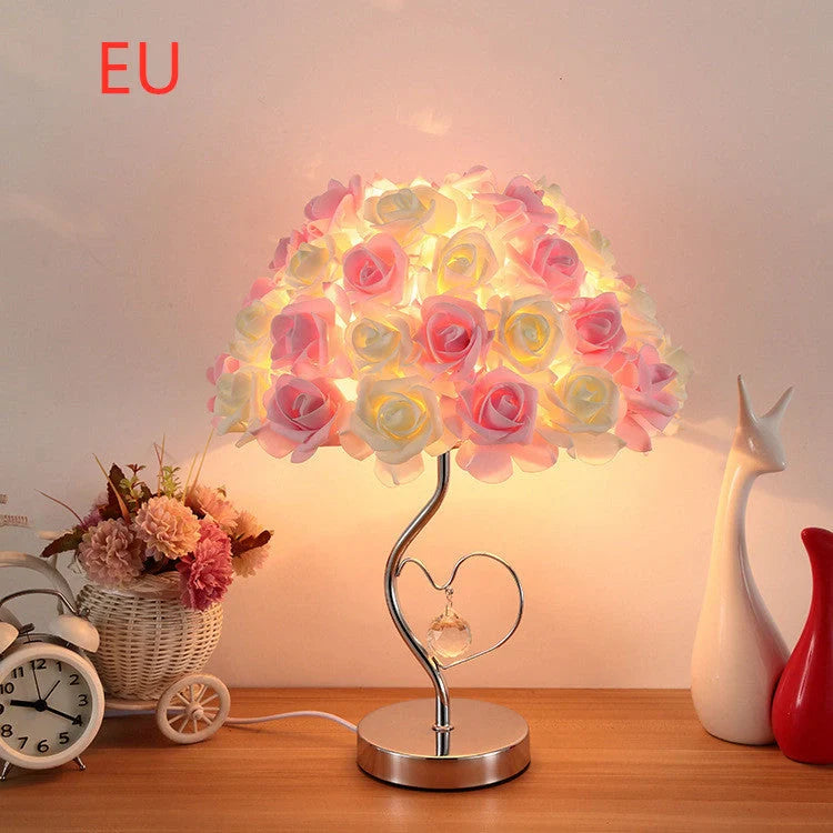 Wedding Decoration Lamp with roses flower light design for romantic home ambience