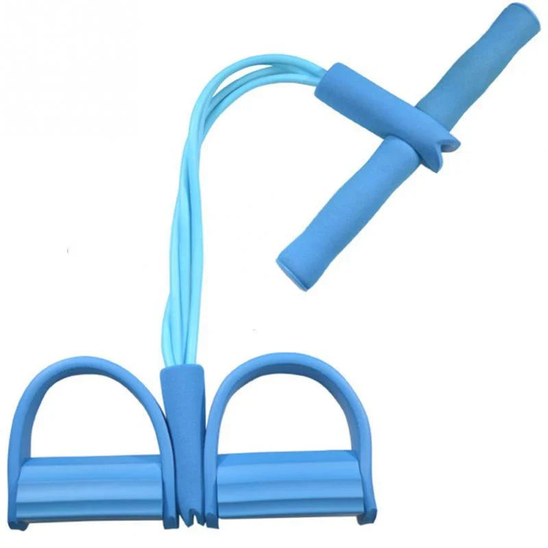 Premium resistance bands set with natural latex and EVA foam for full-body workouts