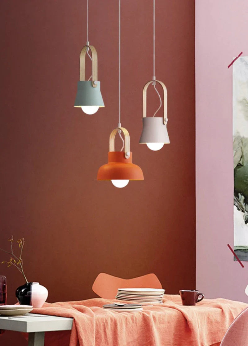 Stylish Nordic-inspired pendant lights with a sleek, industrial-loft design, perfect for modern home decor