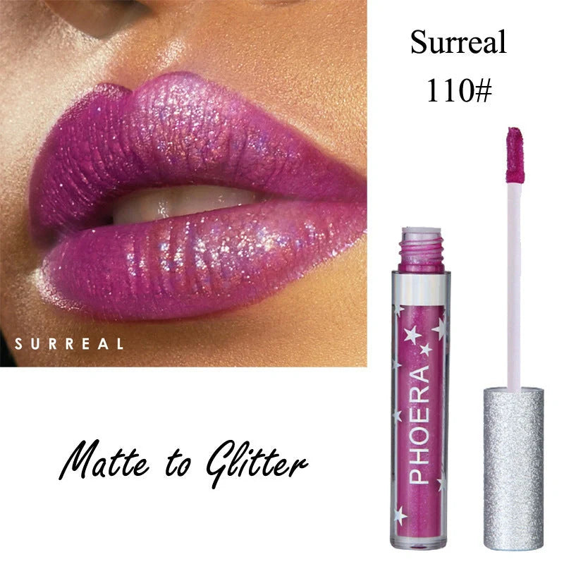 Moisturising candy-coloured lip gloss with glitter for a dazzling lip look