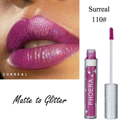 Moisturising candy-coloured lip gloss with glitter for a dazzling lip look