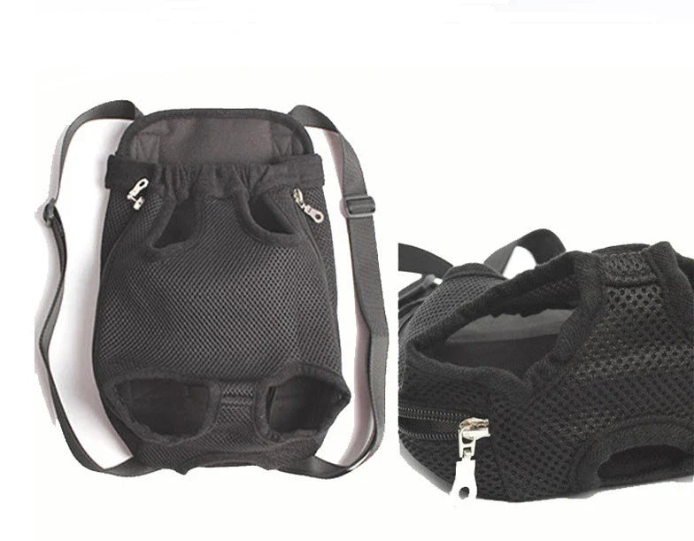 Versatile pet carrier backpack with breathable mesh design, adjustable straps, and ample interior space for comfortable on-the-go adventures with your furry companion.