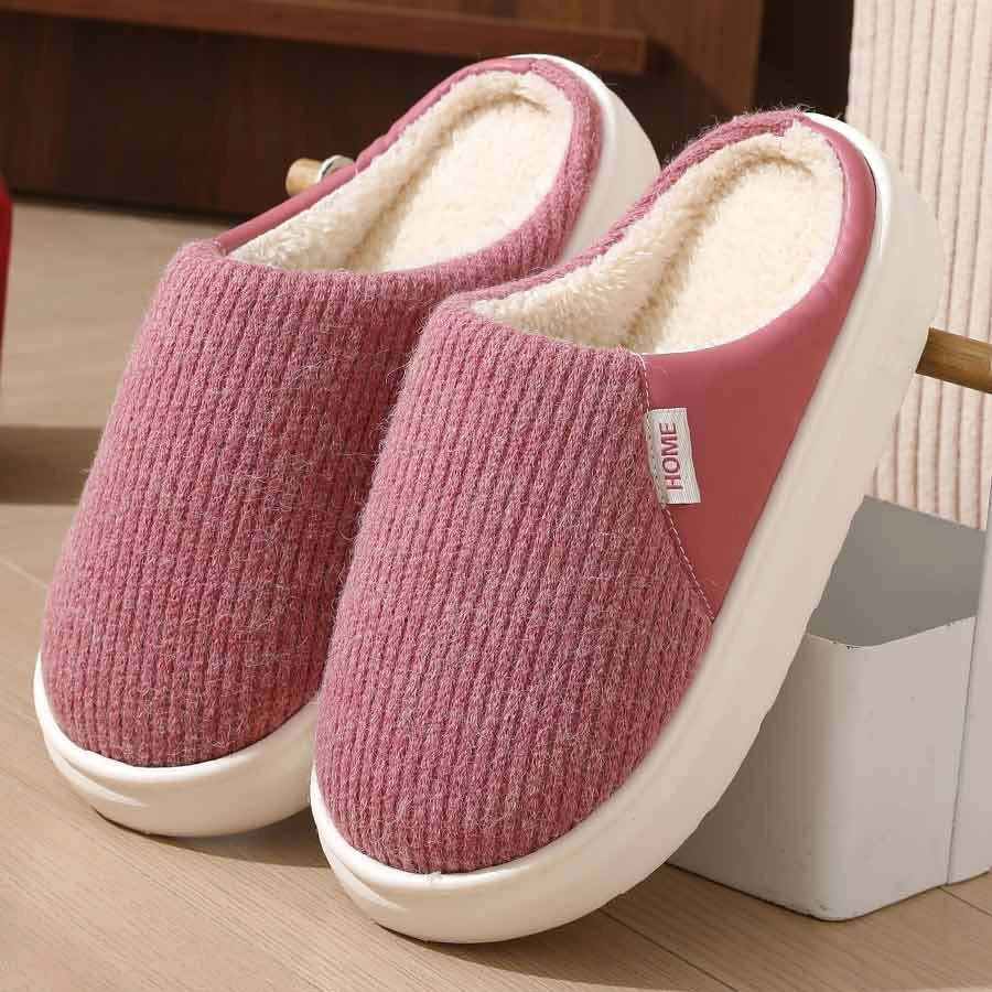Cosy Plush Bedroom Slippers with Thick Non-Slip Sole for Men and Women