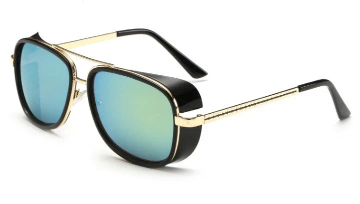 Stylish driving sunglasses with a retro-inspired design, durable metal and plastic frame, and advanced UV protection for all-weather driving and outdoor activities.