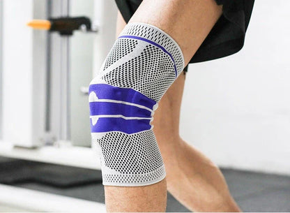 Protective Sports Knee Sleeves for Running and Fitness made of durable nylon material with adjustable strap for customized fit