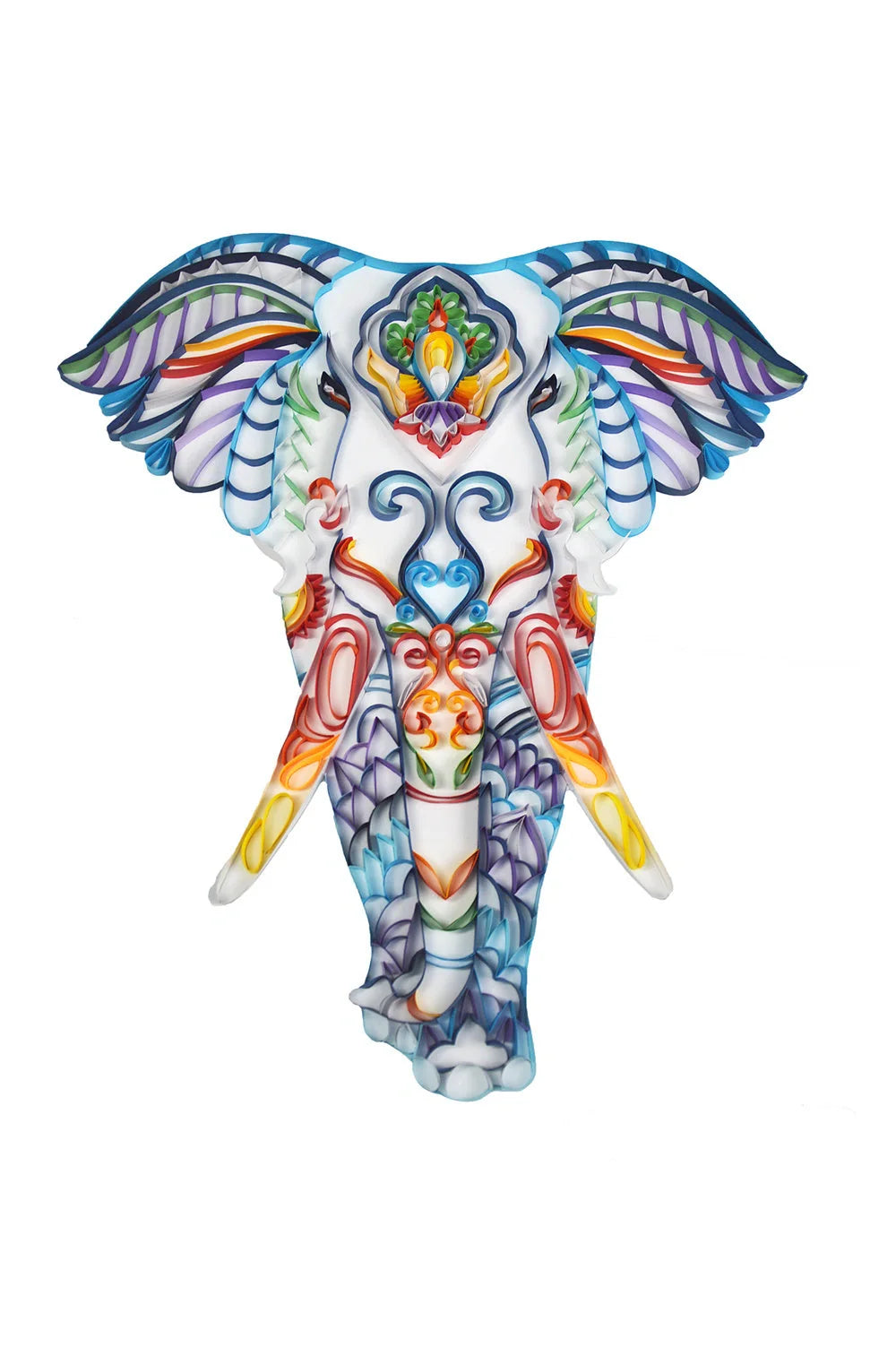 Handmade quilted paper painting craft kit with custom designs and tools included
