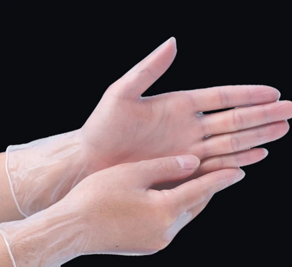 Disposable PVC gloves pack of 50 pairs for hygiene and protection