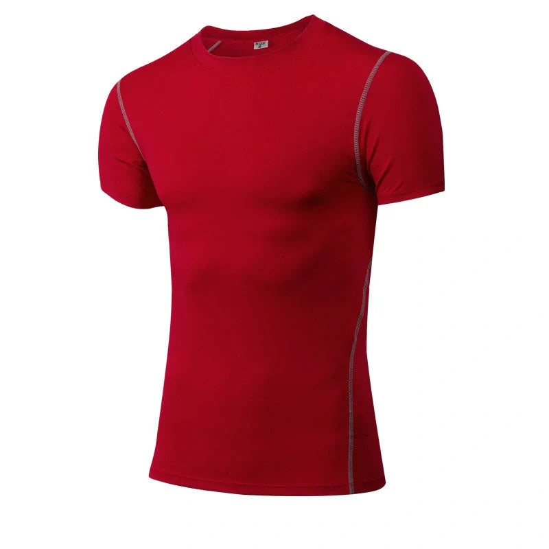 Solid colour quick-drying fitness short sleeve in milk silk and spandex blend