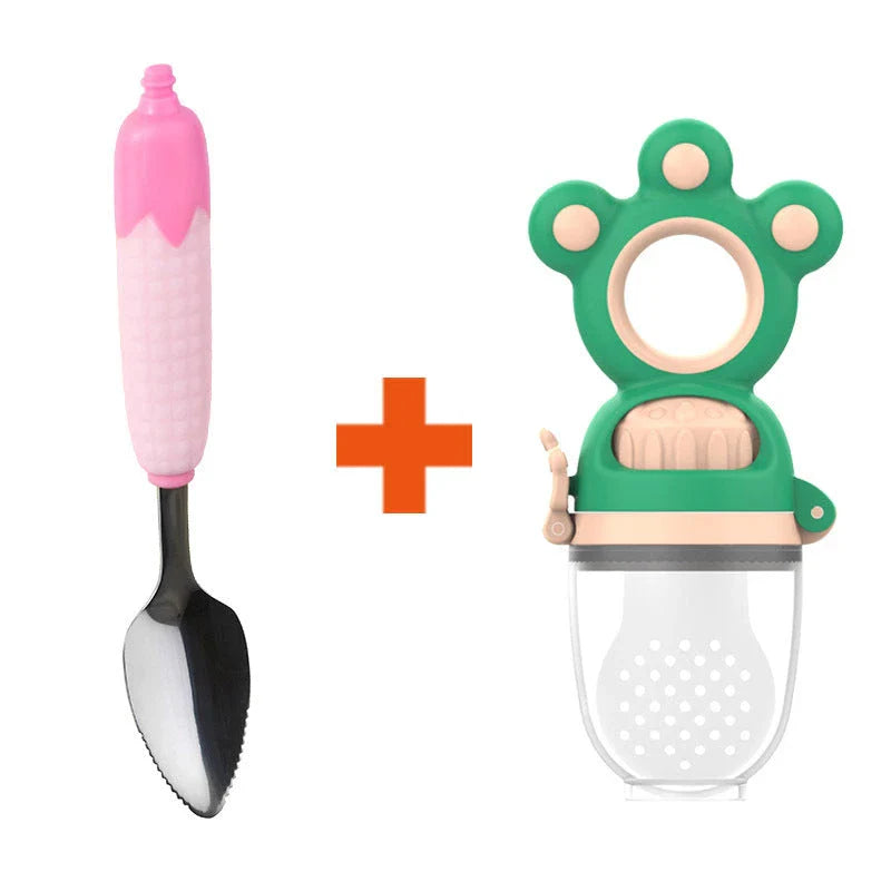 Premium Baby Pacifier Feeder with Soft Silicone Mesh - Hassle-Free Feeding for Healthy Molar Development