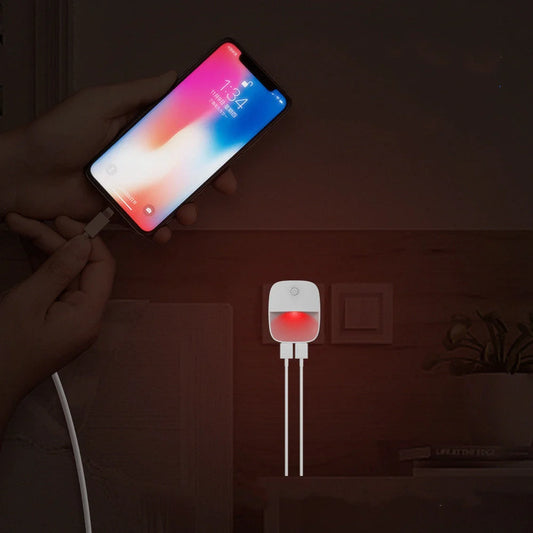 Multifunctional Smart Night Light Charger with motion sensor in white