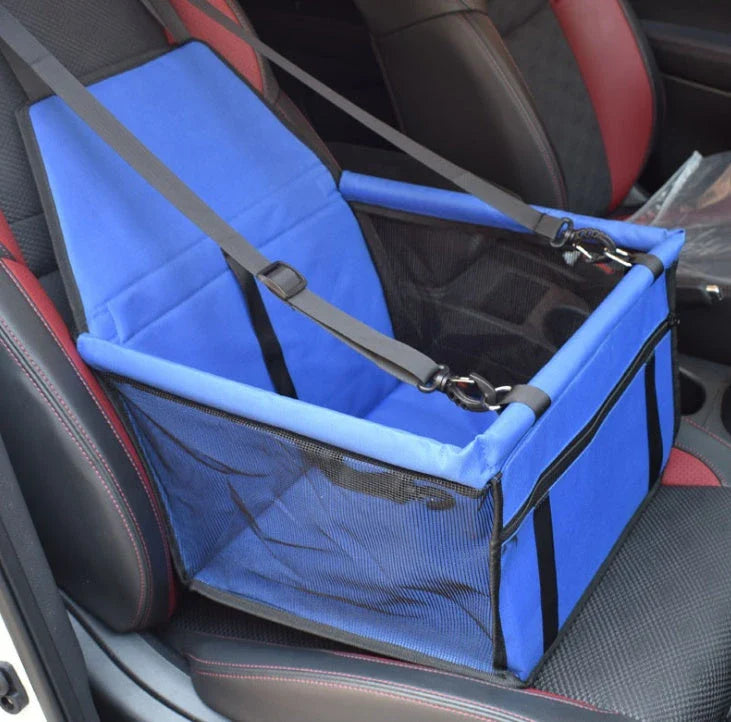 Robust pet car seat cover with double-layer protection, made of high-quality polyester and Oxford cloth for durability and comfort