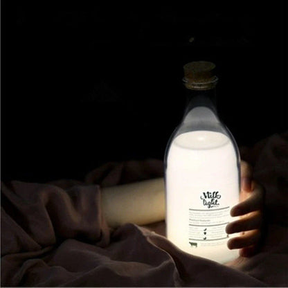 Milk Bottle USB Charging LED Nightlight Lamp with a soft, warm glow - a comforting and practical sleep companion for babies and children