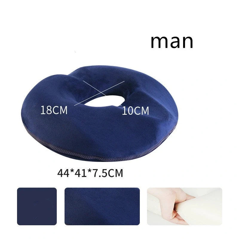 Premium memory foam seat cushion with tailored design for men and women, featuring breathable materials and a removable cover for easy cleaning.