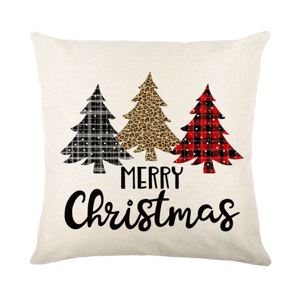 Festive Christmas pillow covers with snowflake pattern for cozy home decor