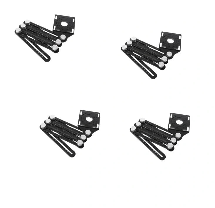 Aluminum alloy six-folding multi-angle measuring ruler for precise tile and lumber layouts