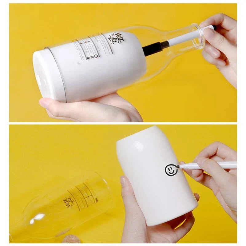 Milk Bottle USB Charging LED Nightlight Lamp with a soft, warm glow - a comforting and practical sleep companion for babies and children