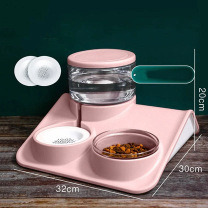 Automatic Feeder Water Fountain for pets with 1.8L capacity and filter system