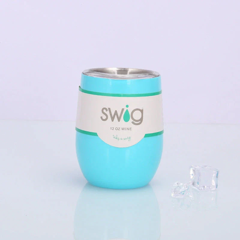 Premium Stainless Steel Insulated Wine Tumbler in Various Vibrant Colors - 12 oz Capacity, Vacuum Sealed Design