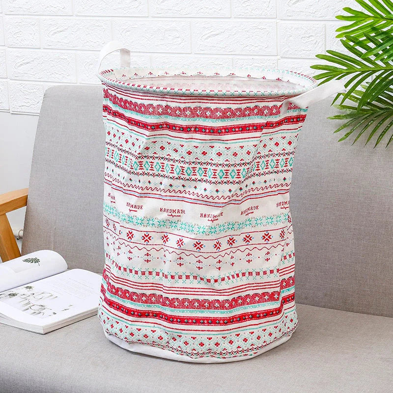 European-style cotton and linen dirty clothes basket in various designs