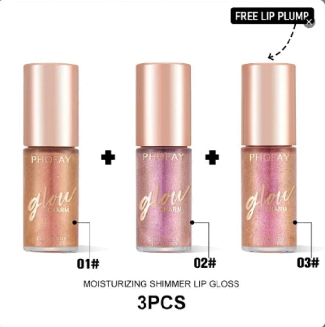 PHOFAY Hydrating Shimmer Lip Gloss in various shades for a moisturising and glamorous look