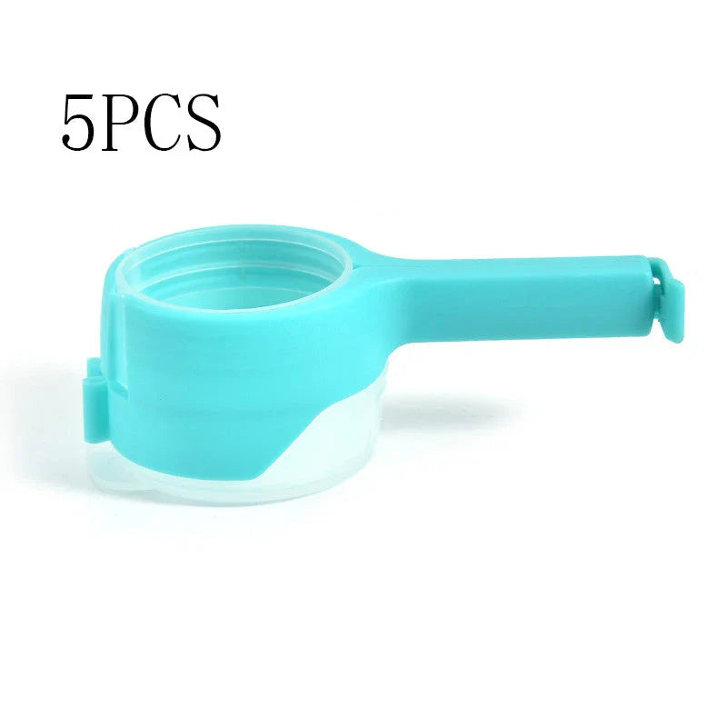 Premium food preservation clip with airtight seal and wide pouring spout to keep snacks fresh