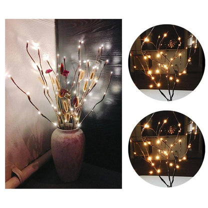 Premium LED Twig Lights with warm, energy-efficient glow for cozy home decor