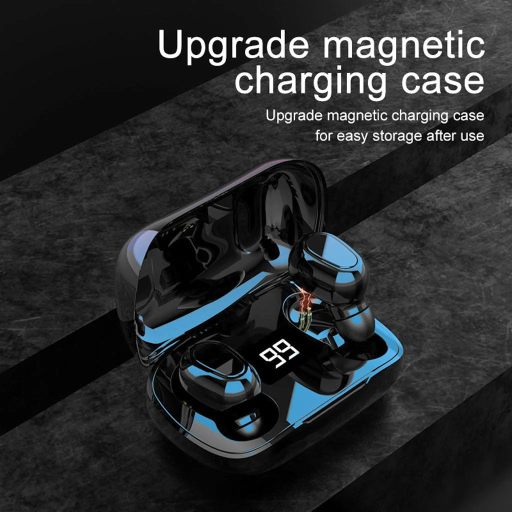 Bluetooth 5.0 wireless in-ear stereo earphones with digital charging box