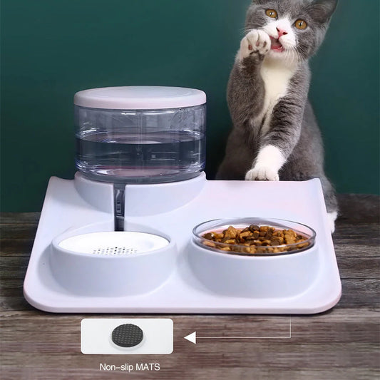 Automatic Feeder Water Fountain for pets with 1.8L capacity and filter system
