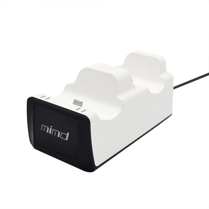 PS5 Wireless Controller Dual Charge Dock in black and white