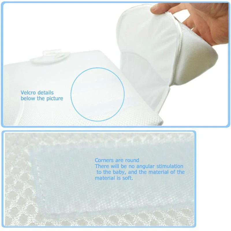 Premium Comfort Baby Sleep Positioning Pad with Gently Sloped Headrest and Curved Armrests for Newborns