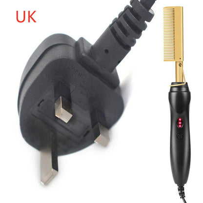 Ceramic curling iron with copper comb for salon-smooth, frizz-free styling