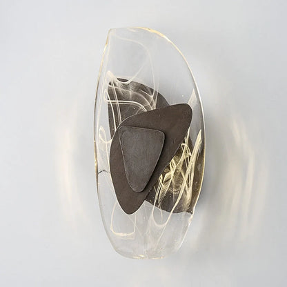 Luxury Ice Block Crystal Wall Lamp with modern design and black finish