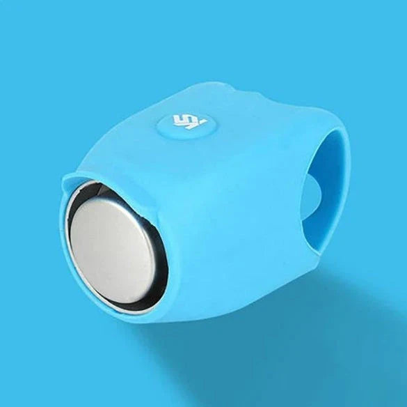 Powerful 120 dB bicycle siren with 6 customisable sound modes, made of premium silica gel for durable and waterproof performance