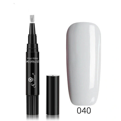 3-in-1 Gel Nail Varnish Pen with Glitter for easy one-step nail art