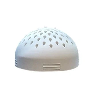 Silicone mini kitchen colander in white and green, perfect for filtering small items