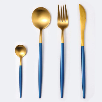 Premium 20-piece stainless steel cutlery set with mirror-polished finish, ergonomic design, and elegant gift box