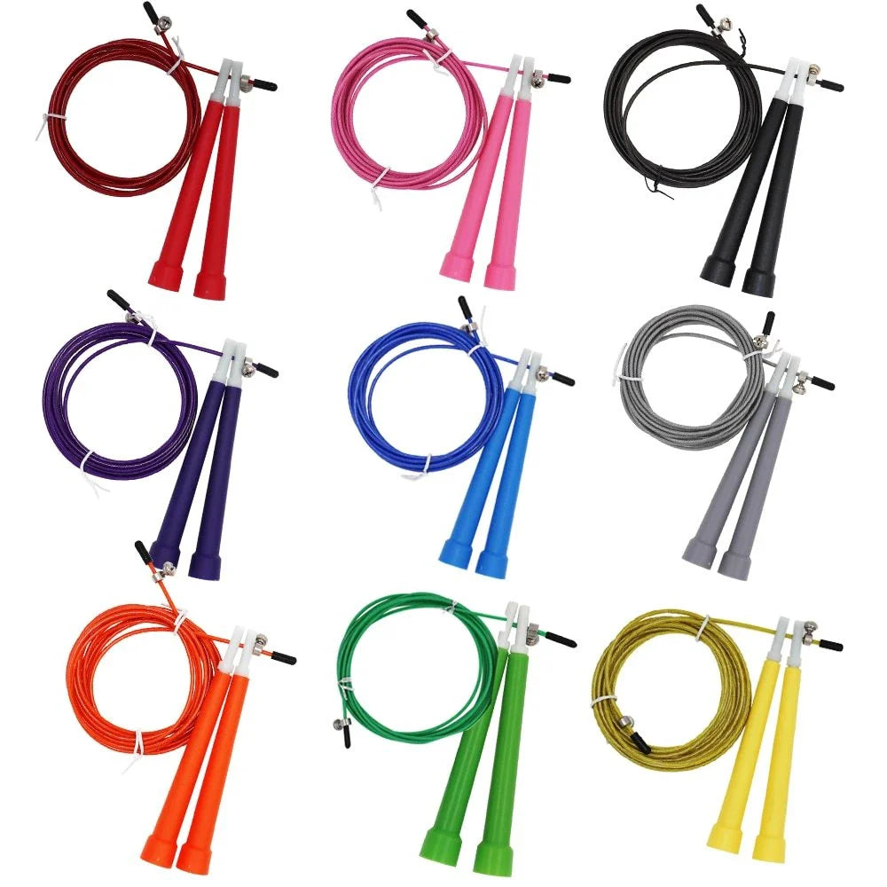 Premium skipping rope with adjustable length, durable stainless steel cable, and comfortable handles for an effective fitness and weight loss workout.