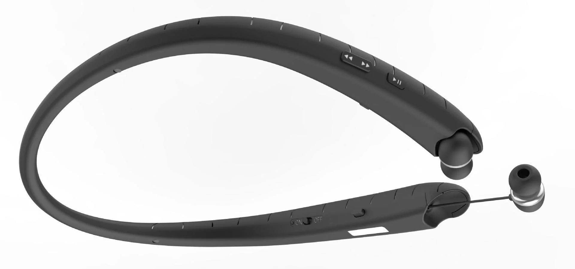 Sports Bluetooth Headphones with retractable wire and neckband design