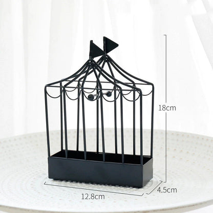 Nordic style iron mosquito coil holder in birdcage design for indoor use