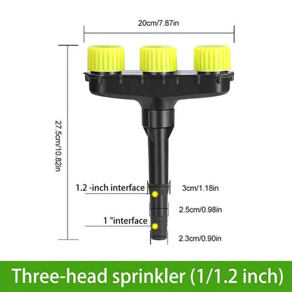 Adjustable garden sprinkler nozzles with versatile water flow for watering lawns, gardens, and crops