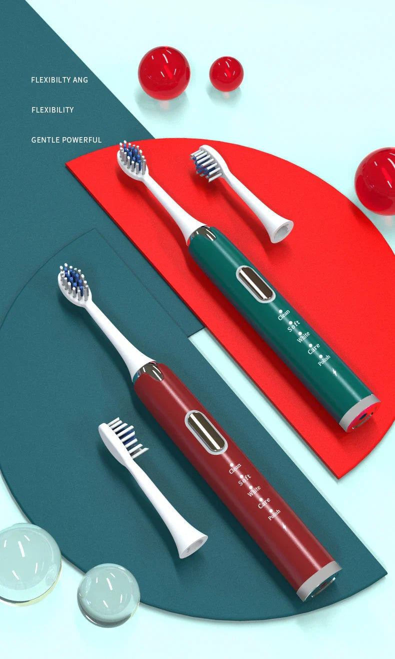 A sleek and modern sonic electric toothbrush with a waterproof, customisable design for superior oral hygiene.