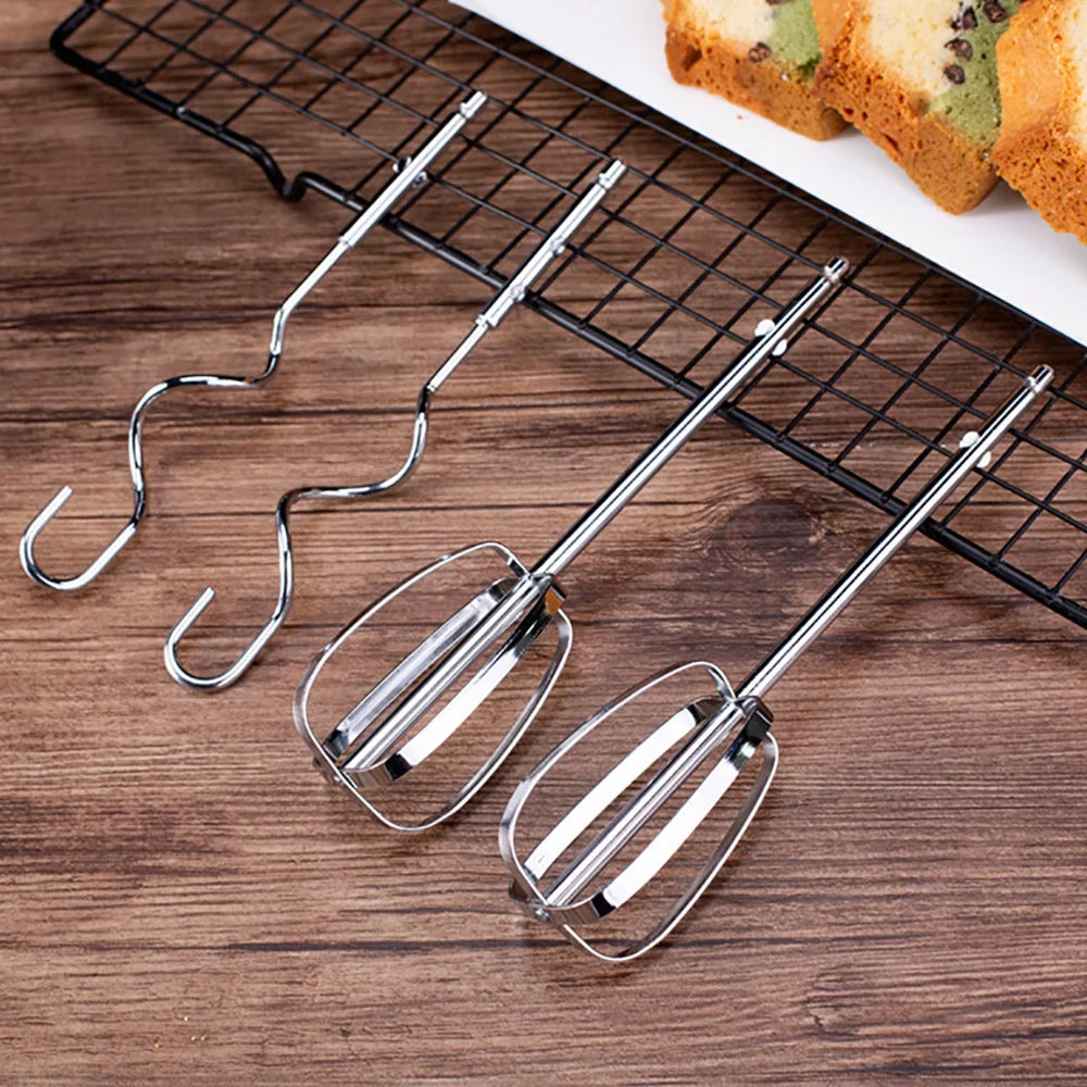 500W Electric Food Mixer with mixer and beater hooks on a kitchen counter