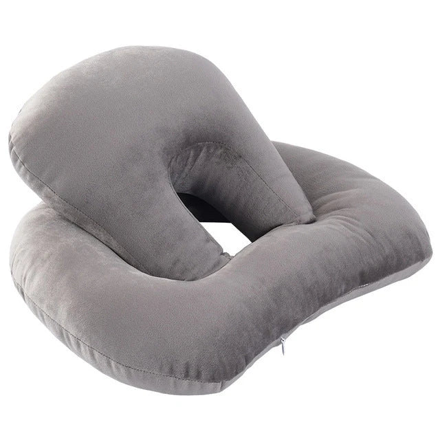 Plush U-Shaped Neck Pillow with Adjustable Support for Neck and Shoulder Comfort