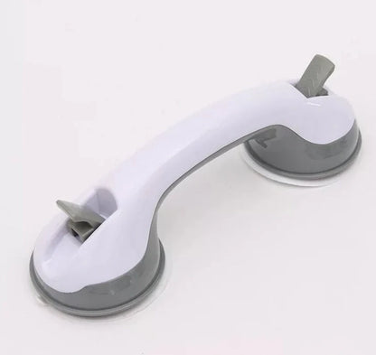 Durable ABS plastic bathroom handrail with suction cups for anti-skid safety support