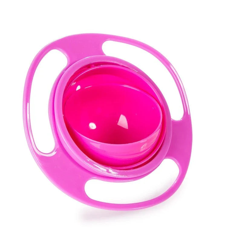 Rotating 360-degree spill-proof tableware bowl in vibrant colours