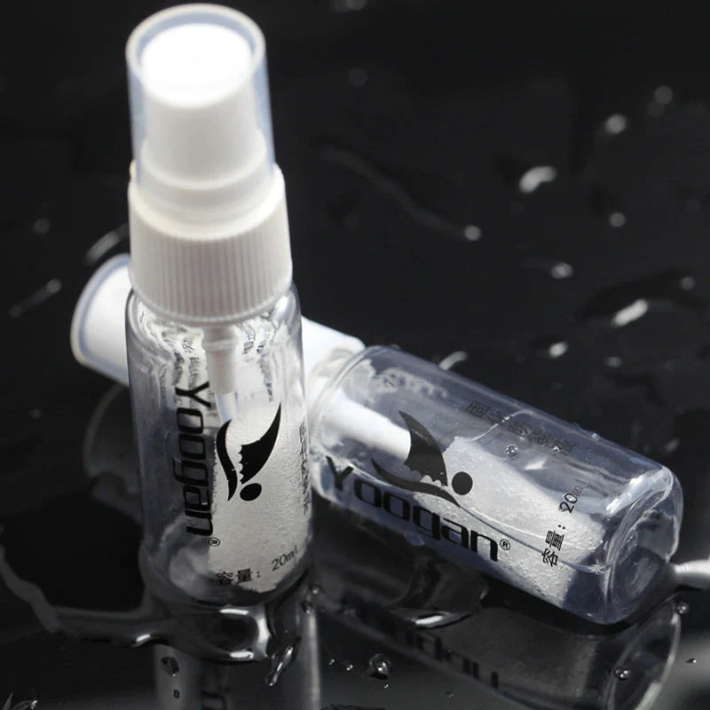 Premium anti-fog liquid for glasses and goggles ensuring clear vision