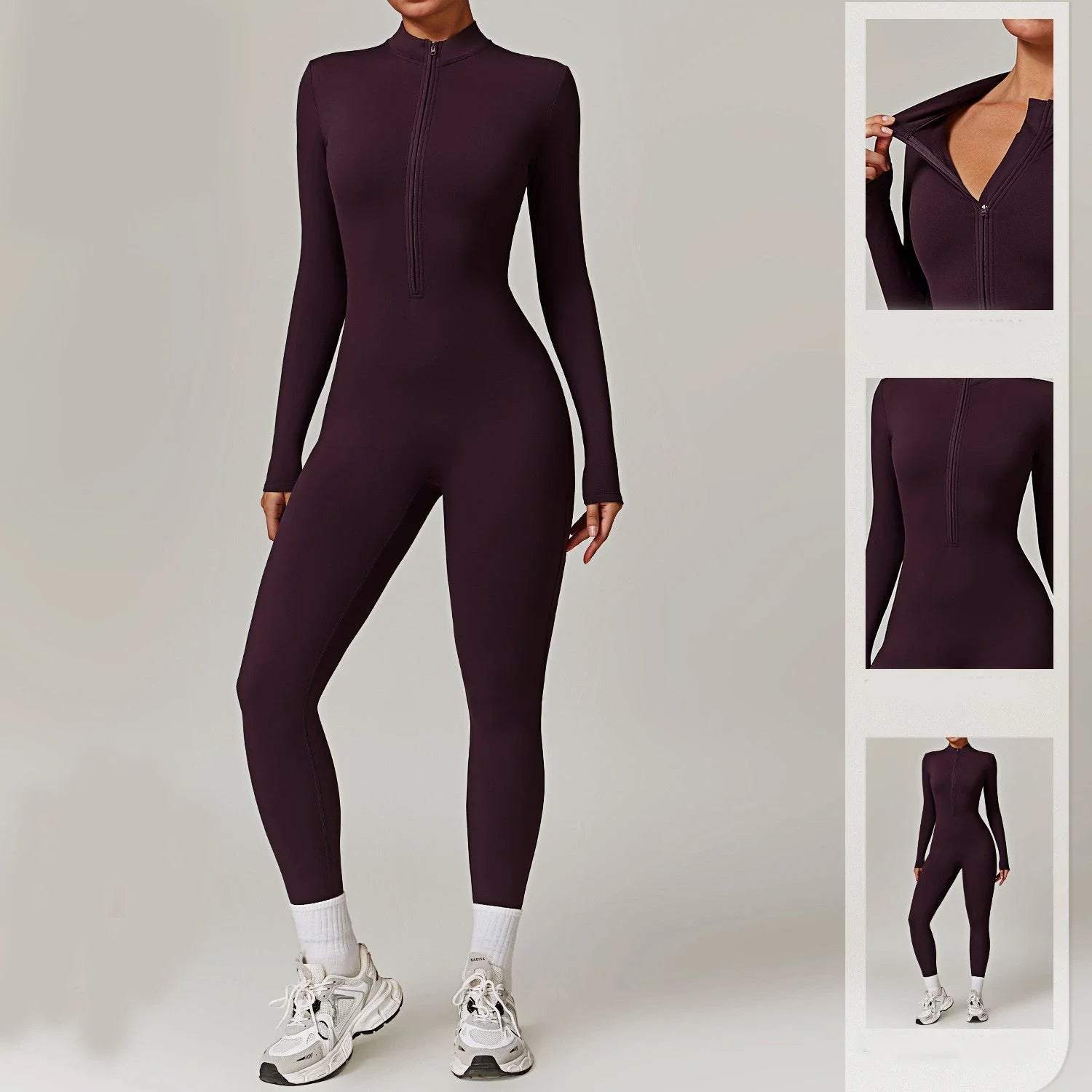 Cozy, versatile jumpsuit in various colors and sizes, perfect for yoga, fitness, and outdoor activities
