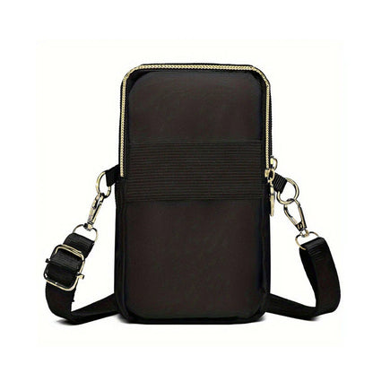 Stylish nylon crossbody bag with pumpkin pattern design, perfect for Halloween celebrations and everyday use.